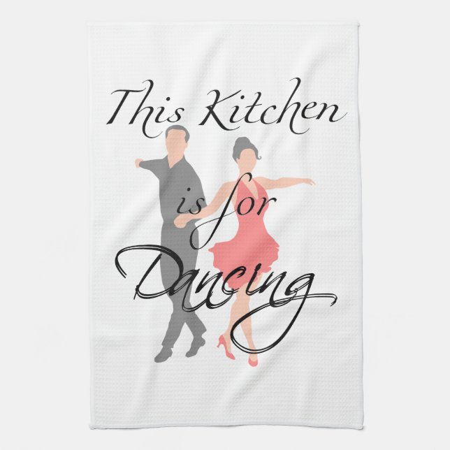 Serviette de cuisine "This Kitchen is for Dancing" (Vertical)