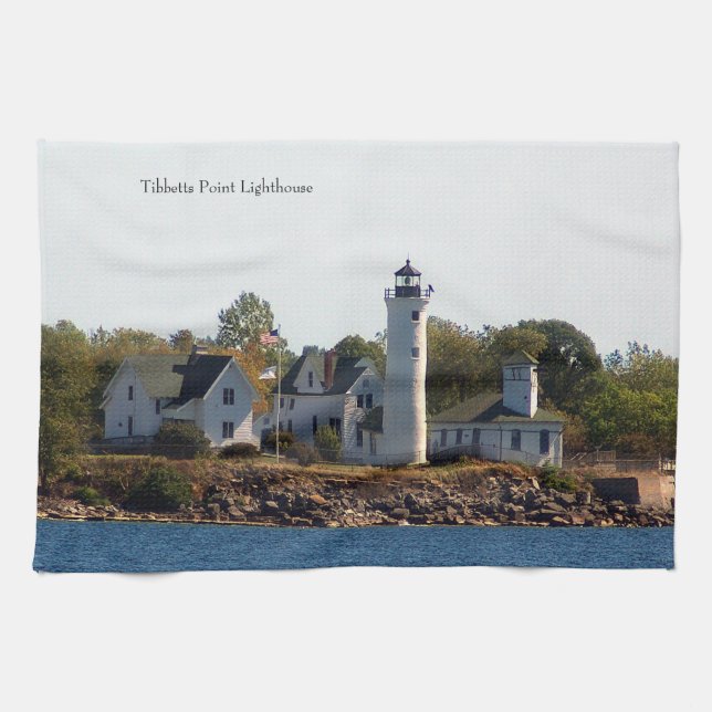 Serviette de cuisine Tibbetts Point Lighthouse (Horizontal)