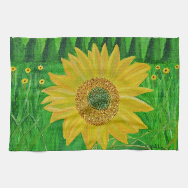Serviette de cuisine tournesol (Horizontal)