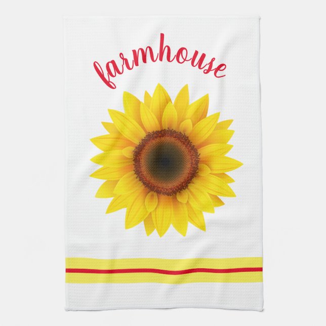 Serviette de cuisine tournesol (Vertical)