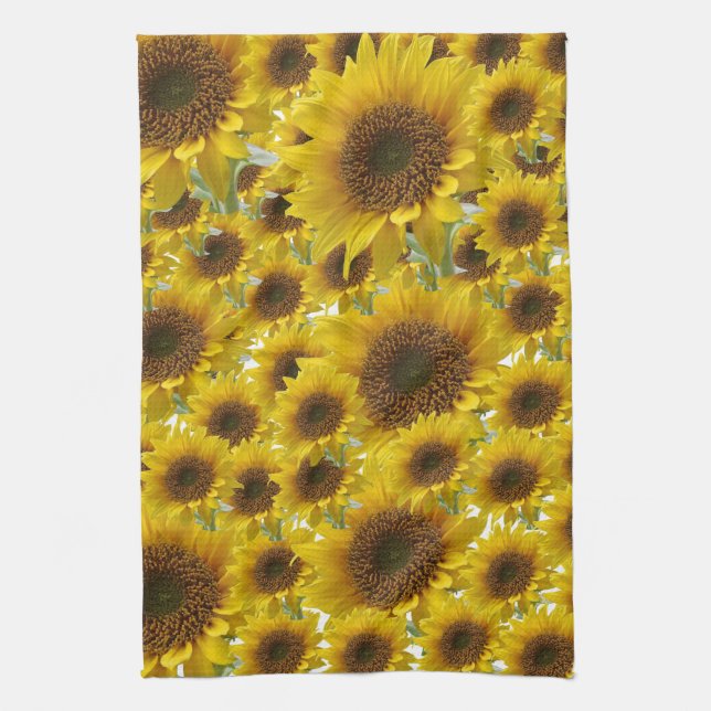 Serviette de cuisine tournesol (Vertical)