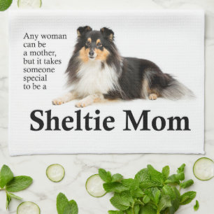 Serviette de cuisine tricolore de maman de Sheltie