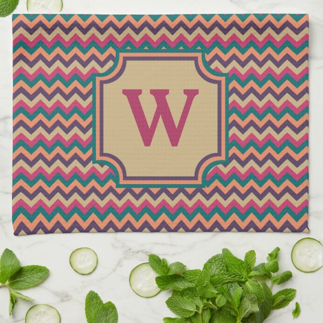 Serviette de cuisine Tropical Zigzag (Plié)