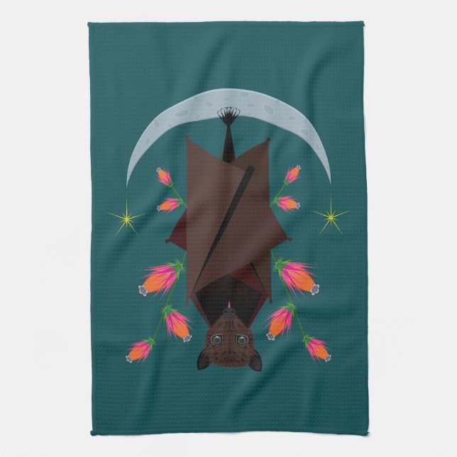 Serviette de cuisine Turquoise Fox volant (Vertical)