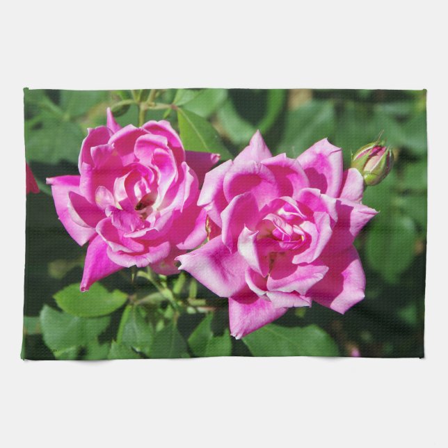 Serviette de cuisine Two Rose Roses (Horizontal)