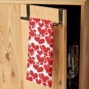 Serviette de cuisine Valentine Hearts