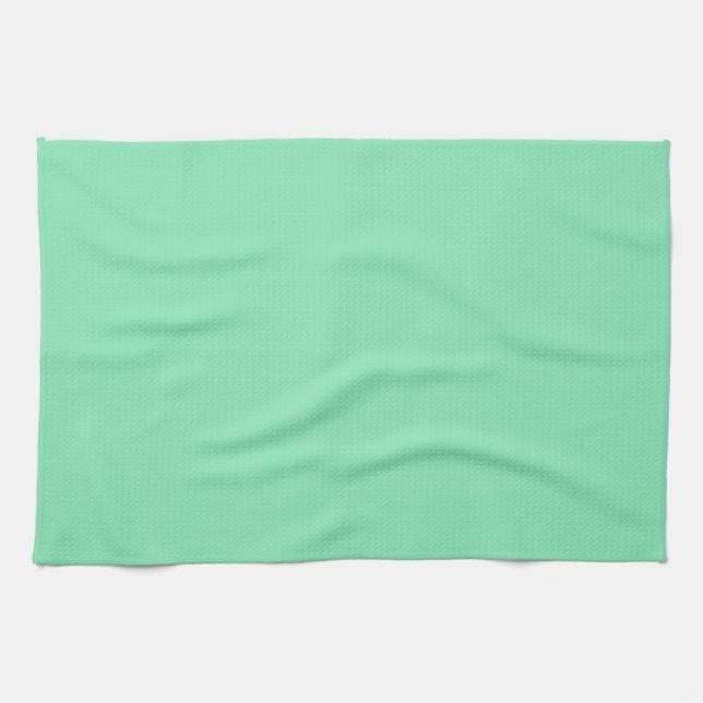 Serviette de cuisine verte à la menthe solide (Horizontal)