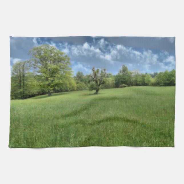 Serviette de cuisine verte Appalachian (Horizontal)