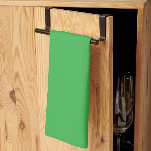 Serviette de cuisine verte citron (Pliage en tiers)