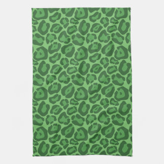 Serviette de cuisine verte Girly de motif de