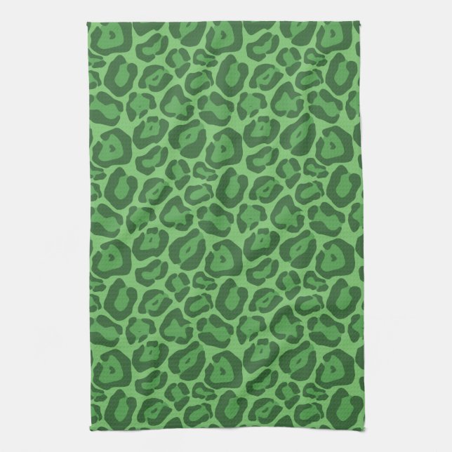 Serviette de cuisine verte Girly de motif de (Vertical)