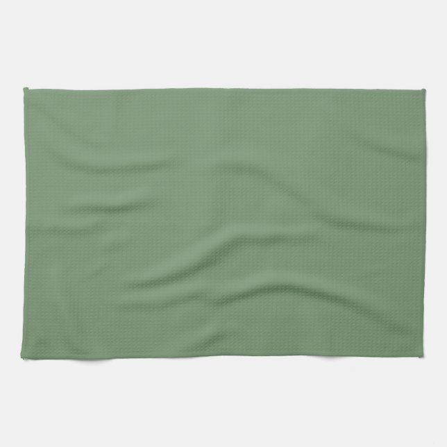 Serviette de cuisine verte Solid Sage (Horizontal)