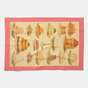 Serviette de cuisine vintage de desserts