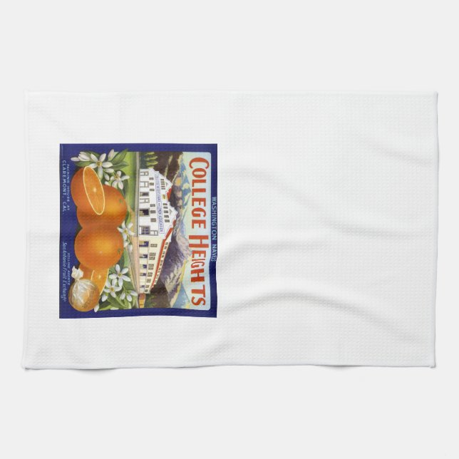 Serviette de cuisine vintage d'étiquette de caisse (Horizontal)