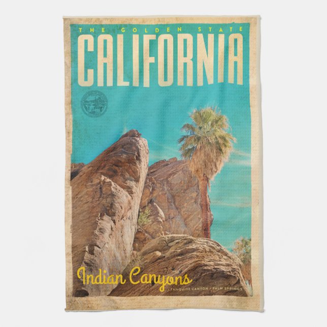 serviette de cuisine vintage Indian Canyons (Vertical)