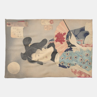 Serviette de cuisine vintage japonaise de geisha