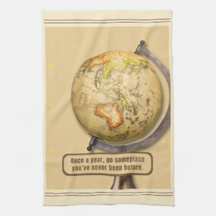 Serviette de cuisine Vintage voyage d'inspiration