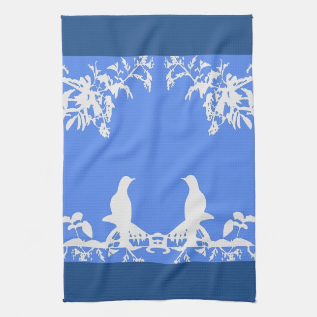 Serviette de cuisine - Wedgewood Whimsey sur (Vertical)