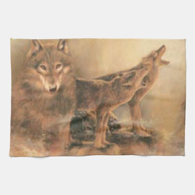 Serviette de cuisine Wild Wolves (Horizontal)
