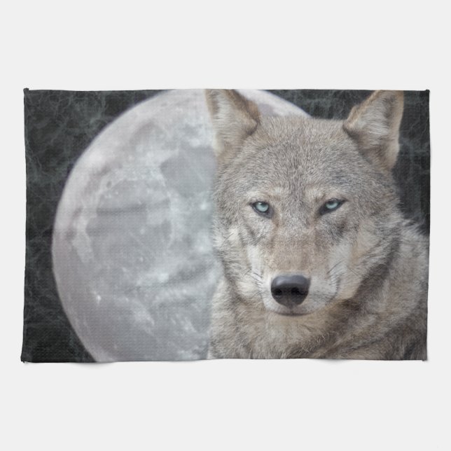 Serviette de cuisine Wolf Moon (Horizontal)