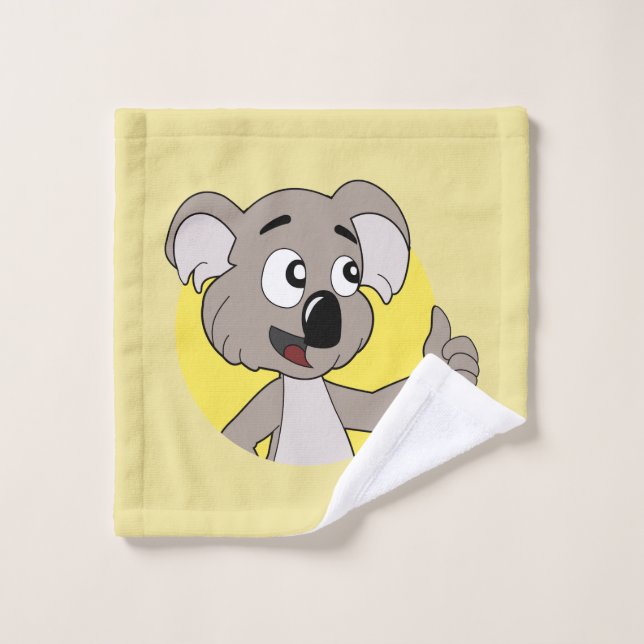 Serviette de dessin animé d'ours koala (Gant de toilette)