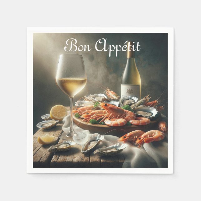  Serviette de fête en papier Bon appétit  (Devant)