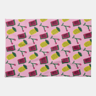 Serviette de fruits amusants en rose