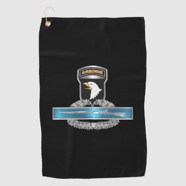 Serviette De Golf 101st Airborne Division CIB (Devant)