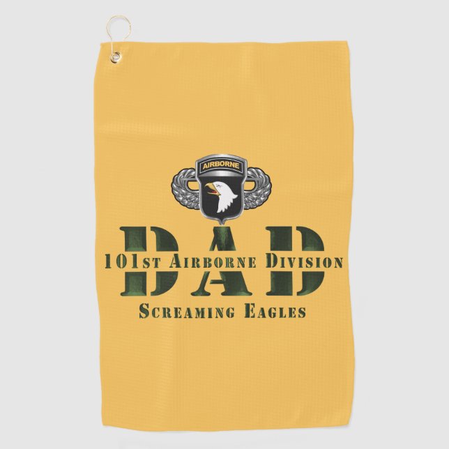 Serviette De Golf 101st Division aéroportée DAD (Devant)