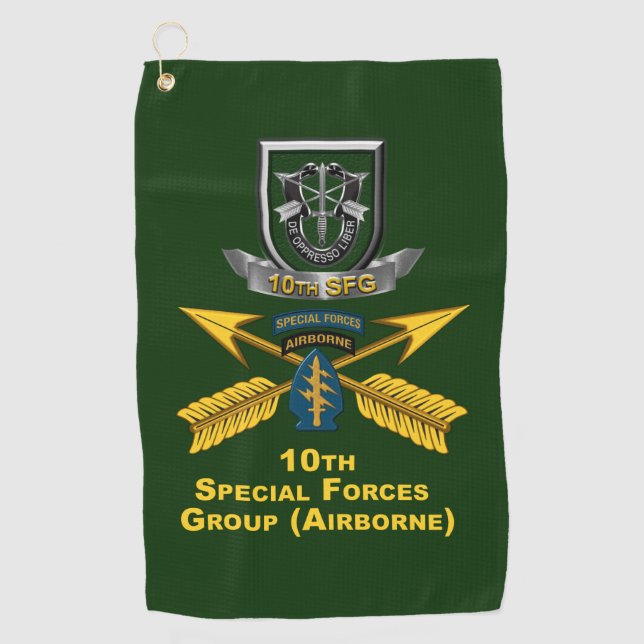 Serviette De Golf 10e Groupe des forces spéciales  (Devant)