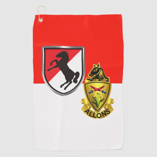 Serviette De Golf 11e régiment de cavalerie blindée ACR  (Devant)