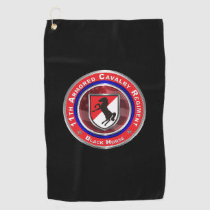 Serviette De Golf 11e Régiment de cavalerie blindée "Cheval noir"