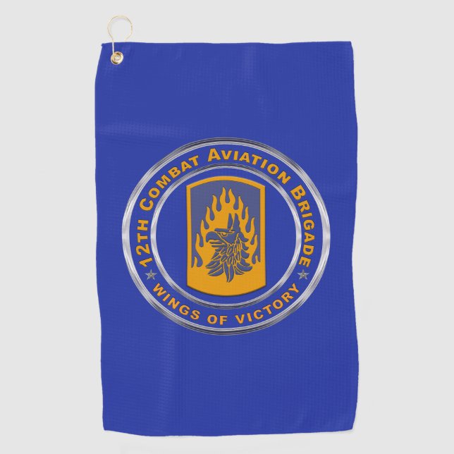 Serviette De Golf 12e brigade d'aviation de combat CAB (Devant)