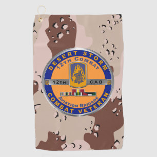 Serviette De Golf 12e Brigade d'aviation de combat vétéran de Desert