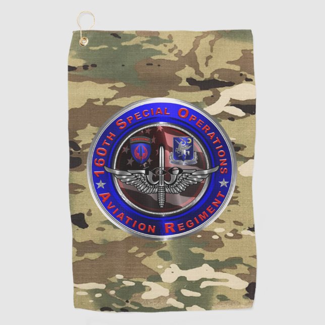 Serviette De Golf 160e régiment d'aviation des opérations spéciales  (Devant)