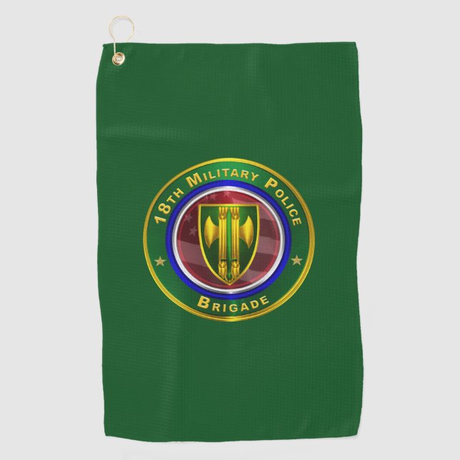 Serviette De Golf 18e brigade de police militaire (Devant)