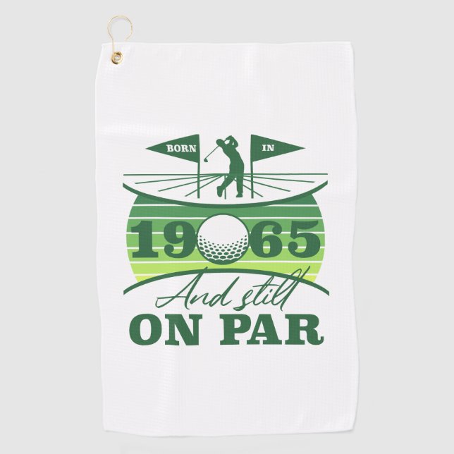 Serviette De Golf 1965 60e anniversaire Humour de golf (Devant)