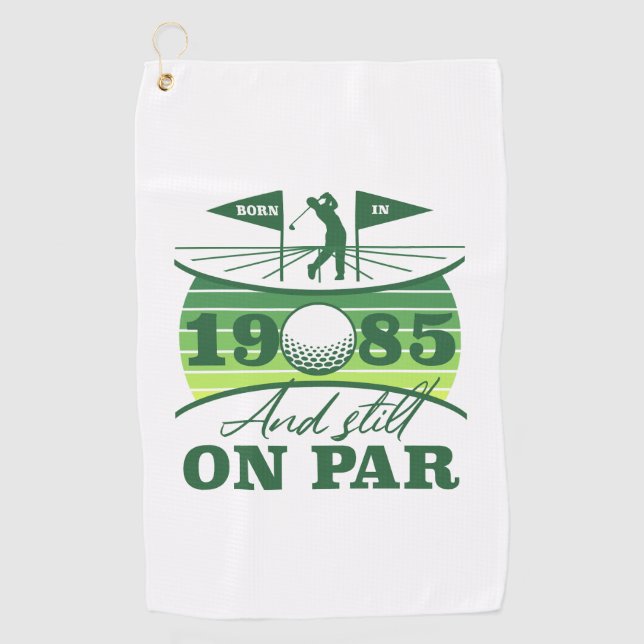 Serviette De Golf 1985 40e anniversaire Humour de golf (Devant)