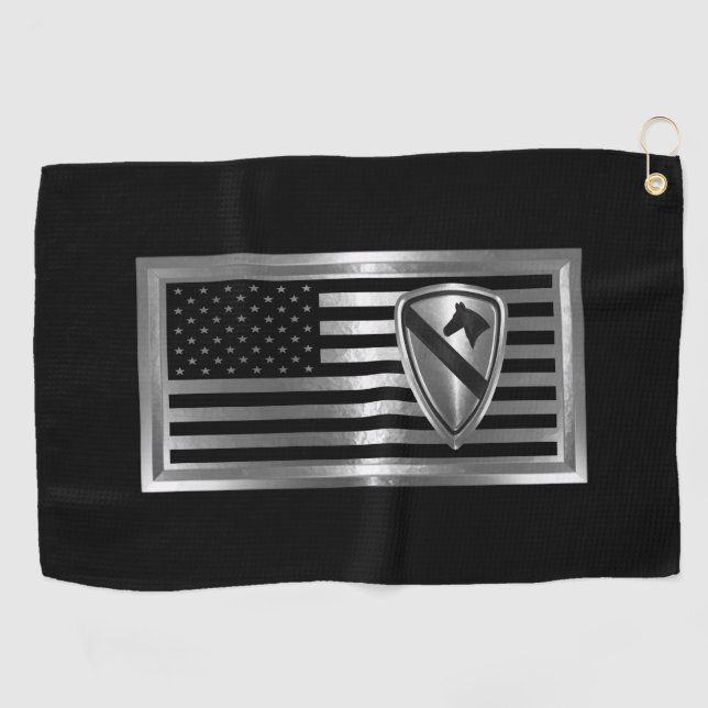 Serviette De Golf 1re division de cavalerie   (Horizontal)