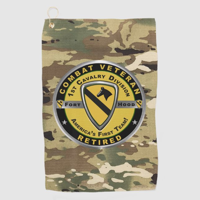 Serviette De Golf 1re division de cavalerie    (Devant)