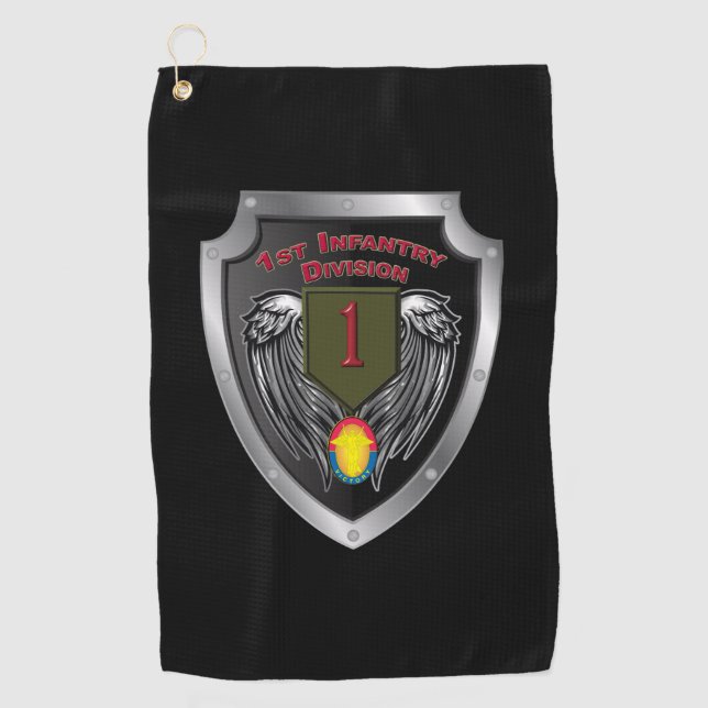 Serviette De Golf 1re division d'infanterie d'élite “Big Red One” (Devant)