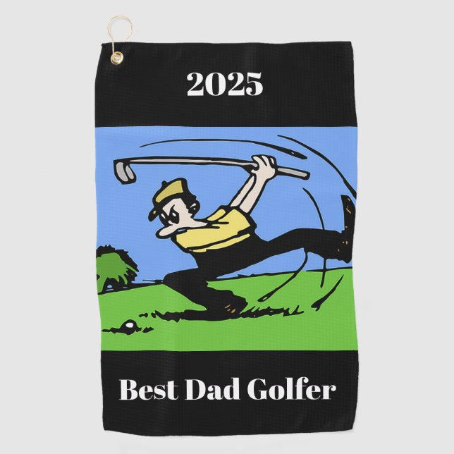 Serviette De Golf 2025 Best Dad Golfer Golf Towel (Devant)