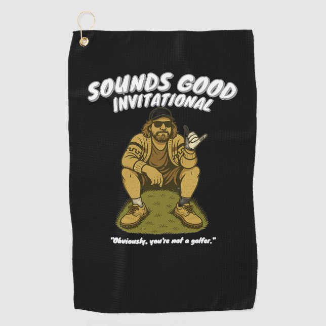 Serviette De Golf 2025 Sounds Good Invitational Shirt (Devant)