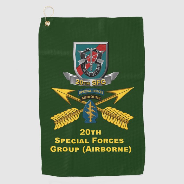 Serviette De Golf 20e Groupe des forces spéciales  (Devant)