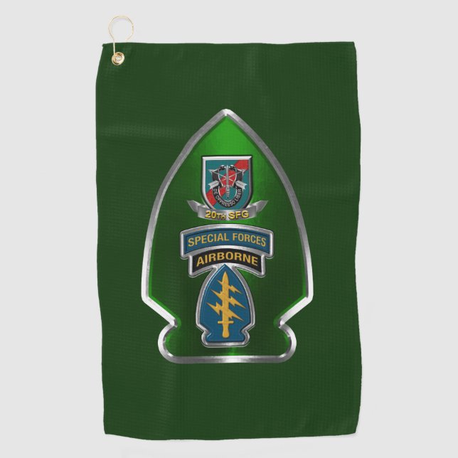 Serviette De Golf 20e Groupe des forces spéciales (Devant)