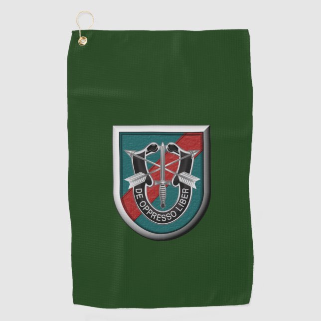 Serviette De Golf 20e insigne du Groupe des forces spéciales (aéropo (Devant)