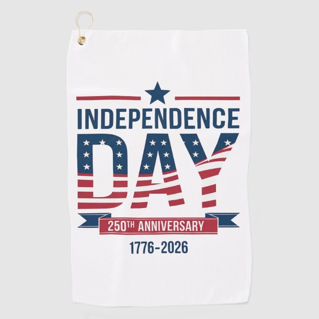 Serviette De Golf 250e anniversaire de l'indépendance des États-Unis (Devant)