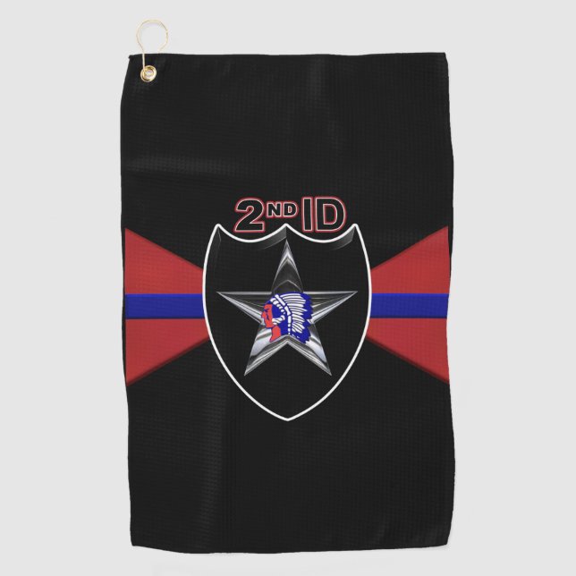 Serviette De Golf 2e division d'infanterie « Division Indianhead » (Devant)