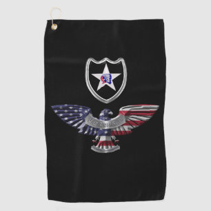Serviette De Golf 2e Division d'Infanterie “Indianhead Division” Aig