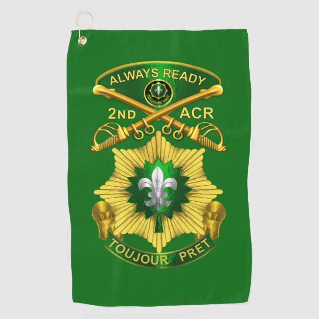 Serviette De Golf 2e Régiment de cavalerie blindée (Devant)